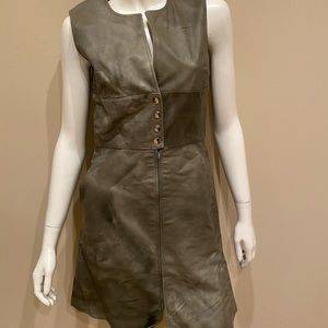 Distressed Leather Dress